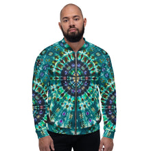 Load image into Gallery viewer, 'Peacock Throne' Unisex Bomber Jacket (Polyester)
