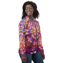 Load image into Gallery viewer, 'Transcendant Orchidaceae' Unisex Bomber Jacket (Polyester)