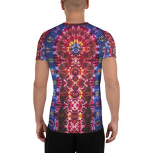 Load image into Gallery viewer, Cosmic Portal' - Art Print Men's Athletic T-shirt (Body fitted)