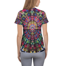 Load image into Gallery viewer, Celebration of Life' All-Over Print Women's Athletic T-shirt (Slim Fit)