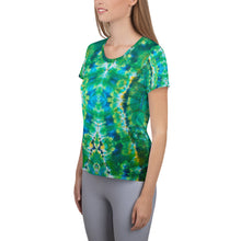 Load image into Gallery viewer, Emerald Isles' All-Over Print Women's Athletic T-shirt (Slim Fit)