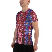 Load image into Gallery viewer, Cosmic Portal' - Art Print Men's Athletic T-shirt (Body fitted)