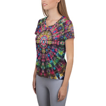 Load image into Gallery viewer, Celebration of Life' All-Over Print Women's Athletic T-shirt (Slim Fit)