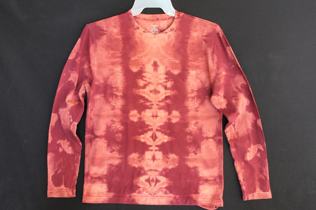 Men's reg. long sleeve cotton shirt monochromatic Medium #1993 Totem design $120