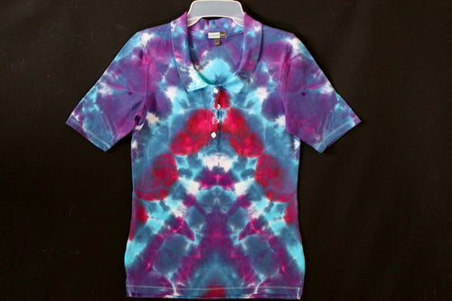 Women's button neck collared cotton shirt M chest 33.5