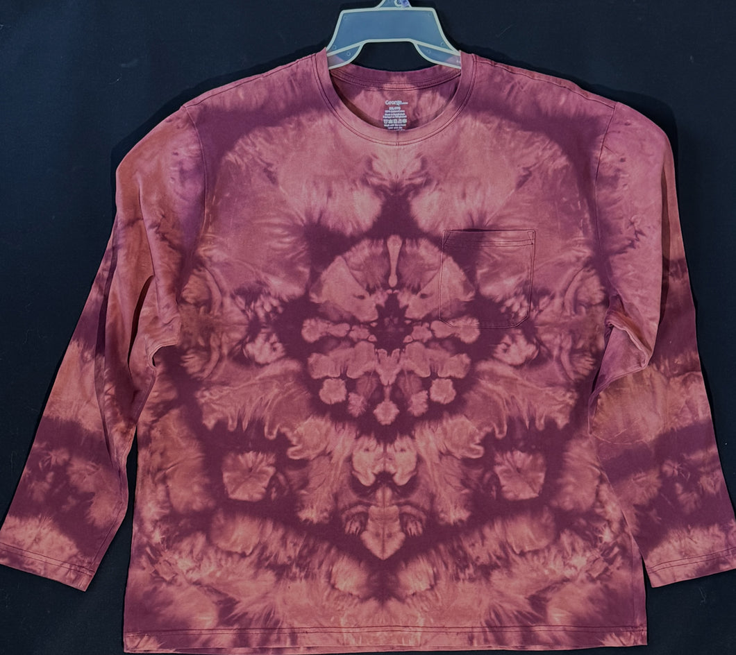 Long sleeve Winter Weight Cotton shirt XXL #4868 Mandala design $110
