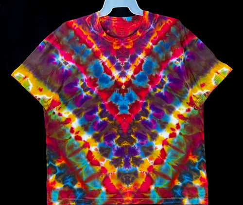 Soft Stretch Cotton T shirt XXL #4918 Chevron design $90