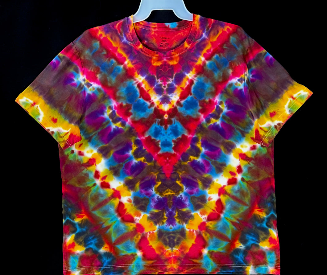 Soft Stretch Cotton T shirt XXL #4918 Chevron design $90