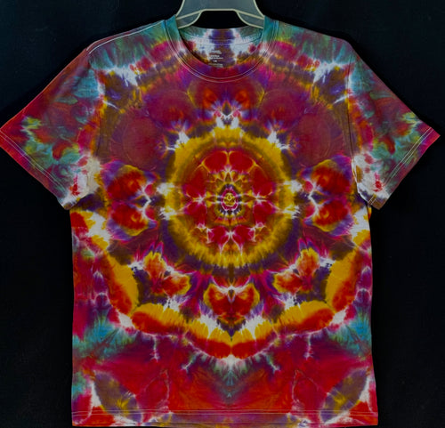 Reg. Cotton T shirt Large #4938 Mandala design  $80