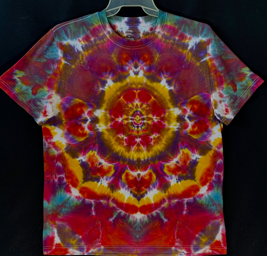 Reg. Cotton T shirt Large #4938 Mandala design  $80