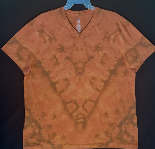 Stretch V neck T shirt XXL #4956  Subtle hues. Chevron design  $85