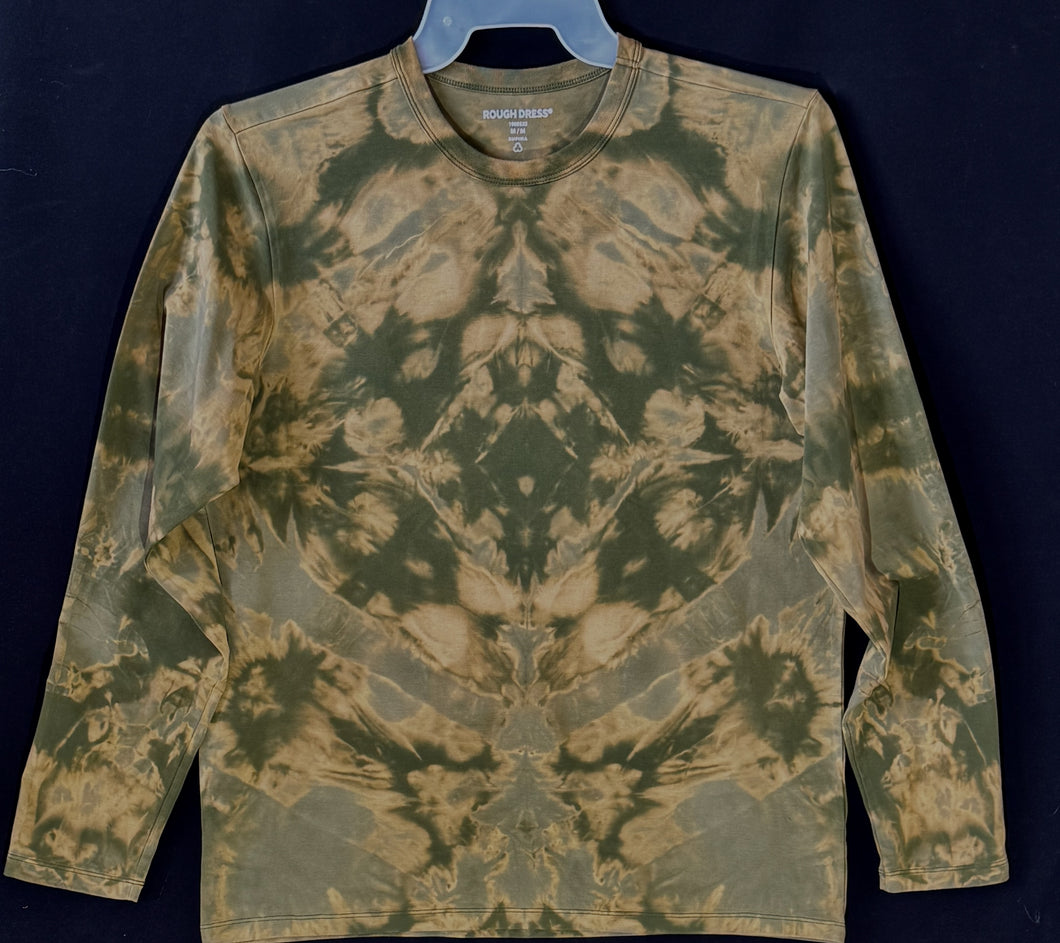 Long sleeve Cotton Monochromatic T shirt Medium #4961 God's Eye design $120