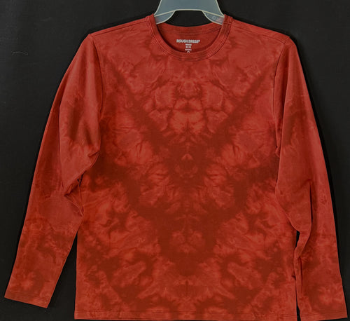 Long sleeve Cotton T shirt Monochromatic Medium #4962 Chevron design $120