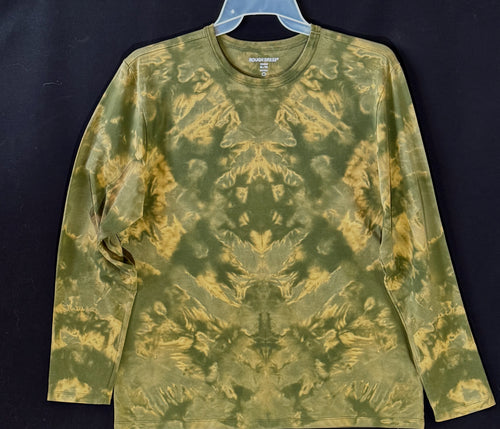 Long sleeve stretch Monochromatic Cotton T shirt XL #4969 God's Eye design $120
