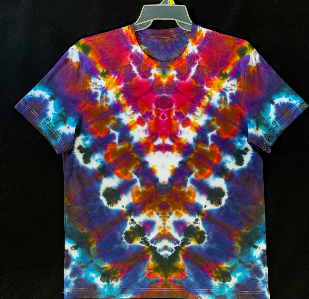 Stretch Cotton T shirt Large #4984 Chevron design $80