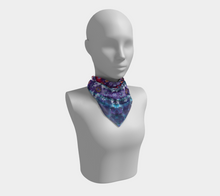 Load image into Gallery viewer, Mandala Scarf 100% Natural Silk #5991 - &#39;Neptune&#39;s Flower&#39;