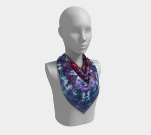 Mandala Scarf 100% Natural Silk #5991 - 'Neptune's Flower'