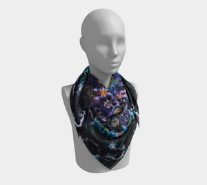 Mandala Scarf 100% Natural Silk #5807 - 'Orion's Crown'