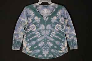Women's long sleeve T shirt XL (chest 40"-42") #0254 Monochromatic Chevron design $100
