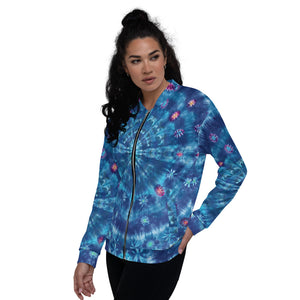 'Out of the Blue' Unisex Bomber Jacket (Polyester)