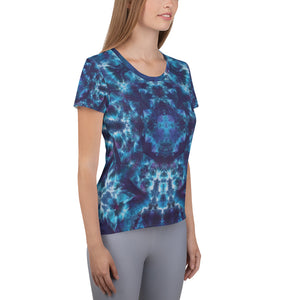 Heavenly Host' All-Over Print Women's Athletic T-shirt (Slim Fit)