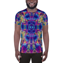 Load image into Gallery viewer, Ruby Timewarp&#39; All-Over Print Men&#39;s Athletic T-shirt (Slim Fit)