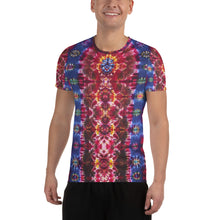 Load image into Gallery viewer, Cosmic Portal&#39; - Art Print Men&#39;s Athletic T-shirt (Body fitted)